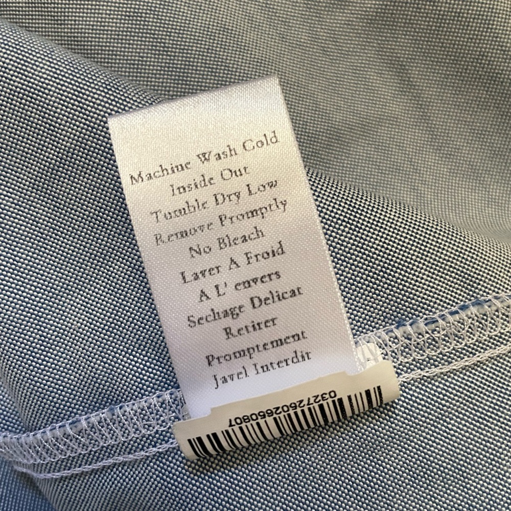 Frank & Eileen Joedy button down boyfriend shirt in blue - Picture 11 of 16